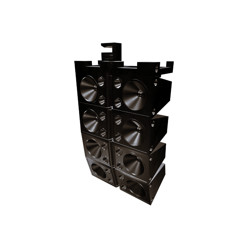 Line array speakers x4 (including hanging parts) (4pcs / group)